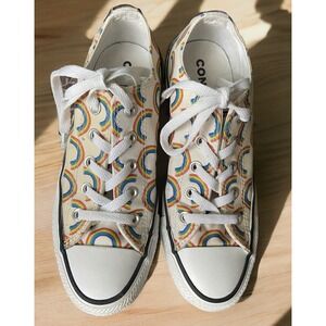 Celebrate Pride Rainbow Light Gold  Converse Chuck Taylor All Star Sz 6 W Sz 4M